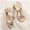 Soffice Sogno Sandali in pelle a T con gioielli tacco 4,5 cm