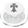 LUKE GALLERY The Diamonds Monogram Cross PopSockets PopGrip per MagSafe