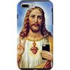 Inside Out Designs Custodia per iPhone 7 Plus/8 Plus Divertente Gesù Cristo segno di pace Cellulare Selfie