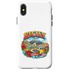 KAEDAM Gifts: Italy Custodia per iPhone X/XS Sicilia Italia simbolo Trinacria isola italiana souvenir di viaggio