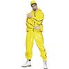 Smiffys Costume da rapper, giallo, PVC, con giacchetto con cappuccio, pantaloni e cappello Halloween