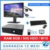 DELL POSTAZIONE PC COMPUTER FISSO DESKTOP POTENTE 8GB RAM MONITOR 22'' HD VGA BUNDLE