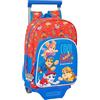 safta PAW PATROL COOL - Zaino per bambini con carrello 705, ideale per bambini di diverse età, comodo e versatile, qualità e resistenza, 26 x 11 x 34 cm, Rosso/blu, M, Casual