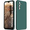 ISOI - Cover per Samsung Galaxy A14 4G / A14 5G, Custodia Morbida in Silicone Liquido, Protezione Completa Antiurto Ultra Sottile per il Corpo - Verde Notte