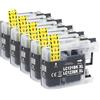 Jhaan LC123 Cartucce d'inchiostro per Brother LC123 XL LC123XL (5 Nero)