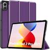 TiMOVO Cover Compatibile con Xiaomi Redmi Pad 2 Pro 12,1 Pollici 2025, Sottile e Leggero, Cover Protettiva a Guscio Posteriore Rigido, Auto Sveglia/Sonno, Viola Profondo