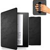 MyGadget Custodia Pelle Sintetica per Amazon Kindle Oasis 10a Generazione dal 2019 | 9a Generazione 2017 - Cover con Funzione Sonno | Sveglia automatica Integrata Nero