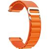 CeiBand Anello Alpino Cinturino Compatibile con 20mm 22mm, Ricambio in Nylon Sportivo Bracciale Metallo G-Hook Uomo Donna per 20mm 22mm -(20mm Arancia)