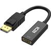 ICZI Adattatore Displayport a HDMI, 4K Connettore Display Port (Dp) Maschio a HDMI Femmina per Desktop, Laptop, Proiettori - Nero