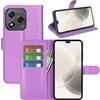 Fertuo Cover per Honor 400 Smart, Custodia Portafoglio Cover a Libro in Pelle Flip Case Sottile con Silicone Bumper, Fibbia Magnetica, Porta Carte e Kickstand, Viola