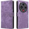 XINNI Cover per ZTE Nubia Focus 2 5G/Z2462N Custodia, RFID Protection Flip Magnetica Pelle PU/TPU Portafoglio, Viola