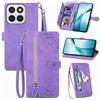 Fertuo Cover per Honor 400 Smart, Custodia a Libro in Pelle PU Flip Case con Porta Carte, Chiusura Magnetica e Cinturino [Disegni di Fiori] Portafoglio Interno Silicone Antiurto, Viola