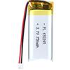Sunkoo Batteria LiPo 3,7 V 750 mAh 692245 con cavo JST - Batteria ricaricabile a polimeri di litio per altoparlanti Bluetooth, progetti DIY e dispositivi elettronici