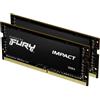 Kingston FURY Impact 16 (2x8GB) 3200MHz DDR4 CL20 Memoria Laptop Kit da 2, KF432S20IBK2/16