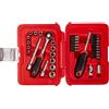 USAG 601 1/4 J34 U06010001 Assortimento in Cassetta Modulare con Bussole Esagonali ed Inserti per Avvitatura (34 pezzi)