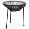 Bizzotto Tavolino Parker Nero fisso rotondo d.50 cm 0802792 di Bizzotto