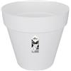 Elho loft urban round wheels 60cm vaso da fiori - White | Ø 58 x Alt. 54 cm | Adatto per uso esterno | Plastica riciclata al 100%