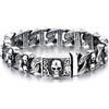 FREELANCE JW Bracciale massiccio con ornamenti e teschi. - OSSIDATO