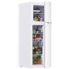 Upstreman Frigorifero Combinato 132L, Frigorifero Doppia Porta (98L Frigorifero + 34L Congelatore), 7 Livelli Temperatura, Frigo Bianco Silenzioso per Casa e Ufficio, TM132