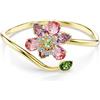 Swarovski Idyllia Bracciale Rigido, con Cristalli Multicolore, Motivo a Fiore, Taglio Misto, Taglia L, Placcato in Tono Oro, 17,9 cm, 6,2 x 5,2 cm, 3,2 x 2,6 cm 3 cm