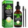 PLOBRT Olio di Ricino per Capelli 60ml, Olio di Ricino 100% Puro, Stimola la Crescita di Capelli, Ciglia, Sopracciglia, Barba e Unghie, Naturale e Pressato a Freddo