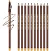 Apooliy 10pcs Set di matite per sopracciglia, matita per sopracciglia a lunga durata con temperino, penna per sopracciglia impermeabile, facile applicazione per sopracciglia e occhi
