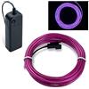 COVVY EL Wire LED Neon Flessibile Elettroluminescente Filo EL Fili Super Luminoso Stroboscopico Controllo di o Abito Cosplay Festa Halloween Natale Party Carnevale Decorazione (Viola, 5M)