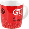 BRISA VW Collection - GTI Tazza in Ceramica 370 ml | Volkswagen Mug da Caffè, Lavabile in Lavastoviglie, Adatto al Microonde, in New Bone China, GTI The Legend/Rosso