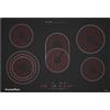 PremierTech® PremierTech Piano Cottura da Incasso, 5 Zone 80cm, Vetroceramica , Display Led, Touch Control, Dual Zone, Timer, Blocco Sicurezza, Nero, Regolazione Livelli, PC5C80
