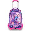 SEVEN Zaino Scuola Trolley SJ Gang Pixie Unicorn Jack 8 Ruote 34 Litri