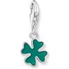 THOMAS SABO Ciondolo a forma di quadrifoglio in argento sterling 925 riciclato 2017-007-34, misura unica, Argento sterling, Nessuna pietra preziosa