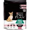 Purina Pro Plan Small & Mini, cibo secco per cani adulti con Optiderma, gusto salmone - 700 g
