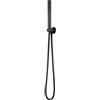 Parama Kit doccia tondo nero opaco con presa acqua e flessibile da 150 cm