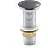Parama Piletta click-clack universale lavabo bidet in ottone con tappo grigio opaco | Noana
