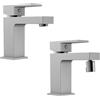 Parama Set miscelatore lavabo e bidet senza scarico in ottone cromato | Grace