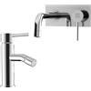 Parama Set miscelatore lavabo ad incasso e bidet senza scarico in ottone cromato | Ava