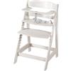 roba Seggiolone Pappa per Bambini e Neonati Sit Up Flex - Evolutivo - dalla Nascita fino alla Fanciullezza - Robusto ed Ergonomico - Legno Laccato - Stone Washed