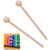 Skrfren 2 bacchette per percussioni in legno, 20,3 cm, per xilofono, glockenspiel, mazzuole in legno lungo, per xilofono, glockenspiel, xilofono, campane
