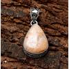 Fatto a mano Ciondolo gioiello in argento sterling 925 con pietra preziosa corallo fossile...