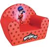 Fun House 713625 Miraculous Ladybug - Poltrona Club Origine Francia, garanzia per bambini, L.52 x P.33 x H.42 cm, Red, S