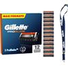 Gillette Proglide Lamette Da Barba per Rasoio Barba Manuale, 12 Lamette Gillette