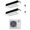 Mitsubishi Electric CLIMATIZZATORE MITSUBISHI CASSETTA 1 VIA MLZ-KP DUALSPLIT 9000+12000+MXZ-2F42VF INVERTER R-32