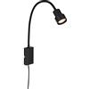 Briloner Leuchten - Lampada da letto, lampada da parete, lampada da lettura con braccio flessibile, interruttore on/off tramite funzione touch, 1 LED / GU10, 5 Watt, 400 lumen, 3000 Kelvin, metallo,