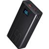 Powelephant 50000mAh Power Bank con cavo integrato: batteria esterna da 22,5 W a ricarica rapida con grande capacità, caricatore portatile con torcia a LED e 7 uscite e 3 ingressi-50000mAh Power Bank