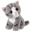 Heunec 276079 - Peluche Gatto, Grigio con Bianco