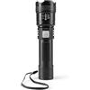EASYmaxx Torcia a LED ricaricabile con USB-C e zoom; 3 modalità di luce, extra luminosa, lunga durata e resistente agli spruzzi; per campeggio, casa, auto e in viaggio