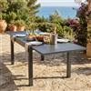 MIlani Home JERRI - tavolo da giardino in alluminio 90 X 135/270