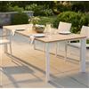 MIlani Home COPERNICO - struttura in alluminio verniciato bianco o antracite, piano in teak