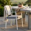 MIlani Home CONGA - poltrona impilabile con struttura in alluminio bianca, taupe o antracite