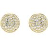 Swarovski Orecchini a lobo Meteora, Bianchi, Placcato color oro